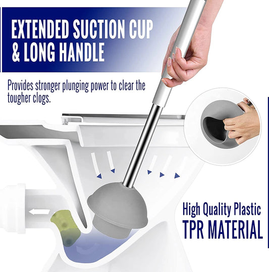 True Fresh Toilet Brush & Plunger Set – Pack of 2 With Caddy Holder