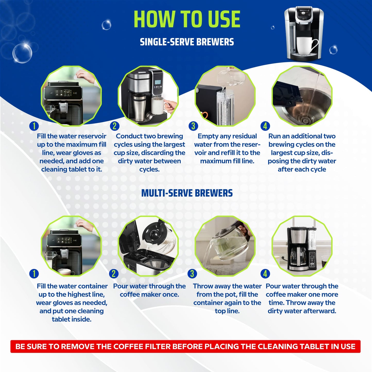 True Fresh Coffee Maker Cleaner Tablets - 24 Count