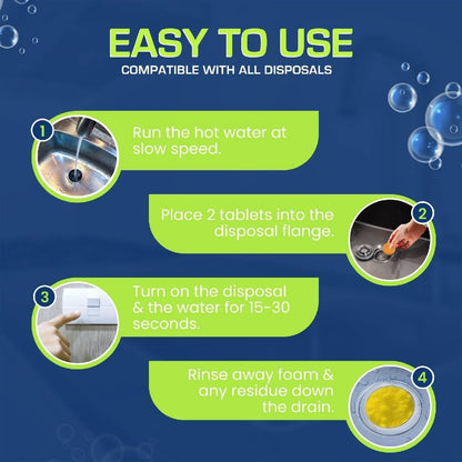 True Fresh Garbage Disposal Cleaner Tablets – 24 Count – Fresh Ocean Scent